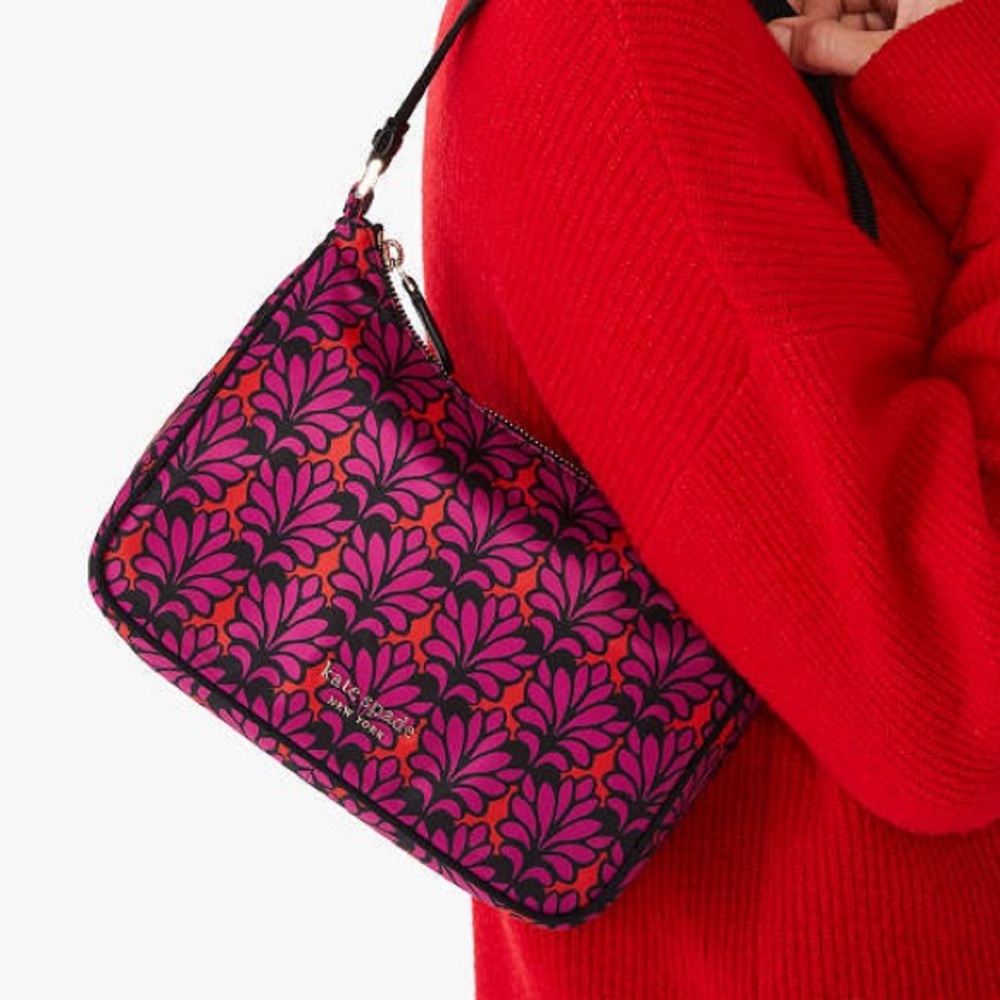 Kate Spade The Little Better Sam Brocade-printed Fabric Small Shoulder Bag EUC